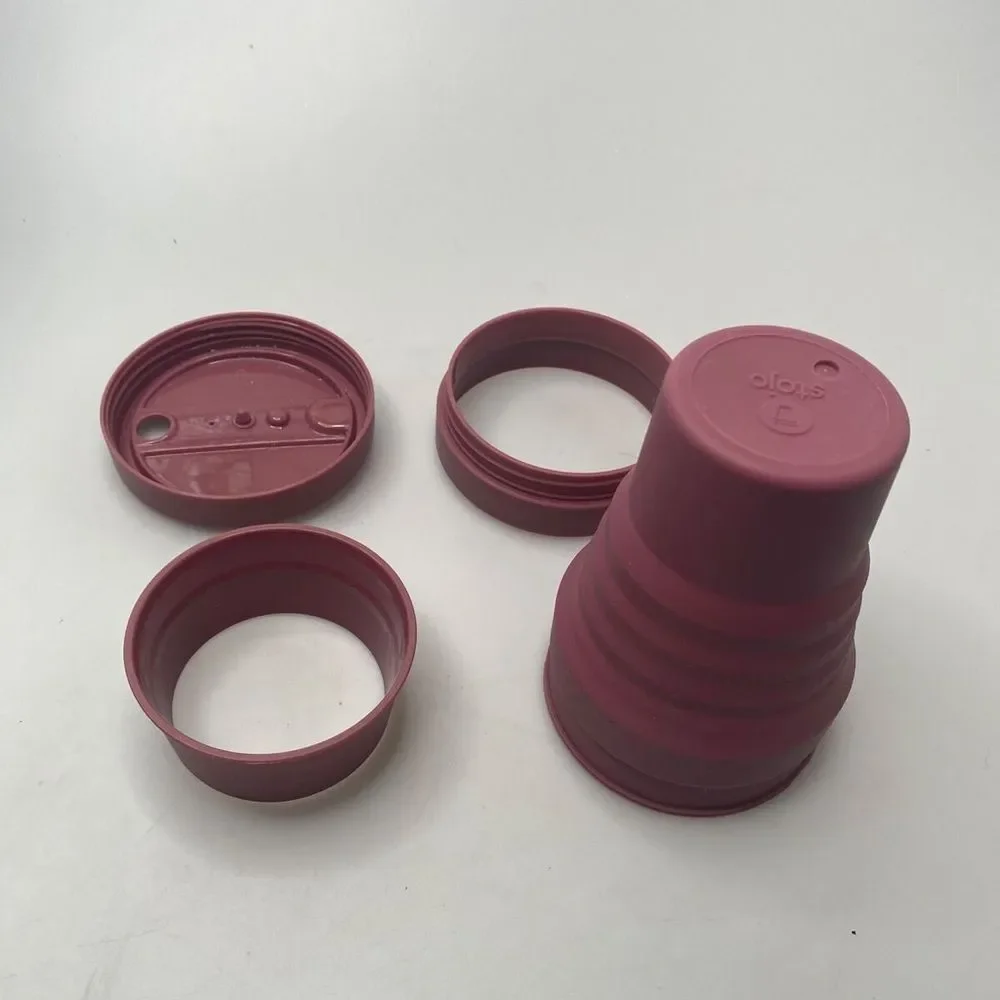 Stojo Collapsible Silicone Coffee Cup 12 Oz Travel Packing Camping Hiking